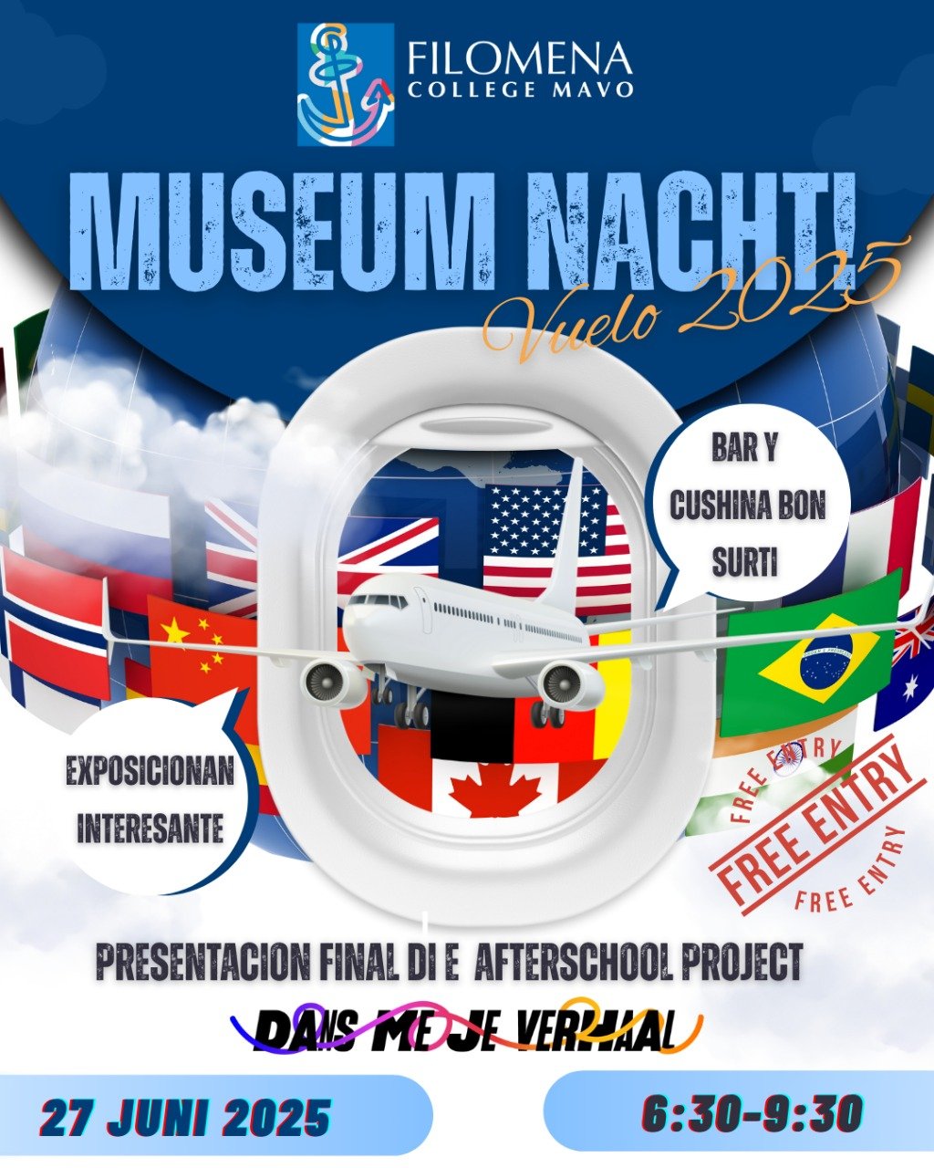 Museum Nacht Flyer Filomena College Mavo
